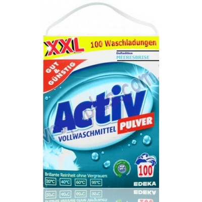Порошок Edeka Activ Vollwaschmittel Pulver Meeresbrise 100 Wäschen 