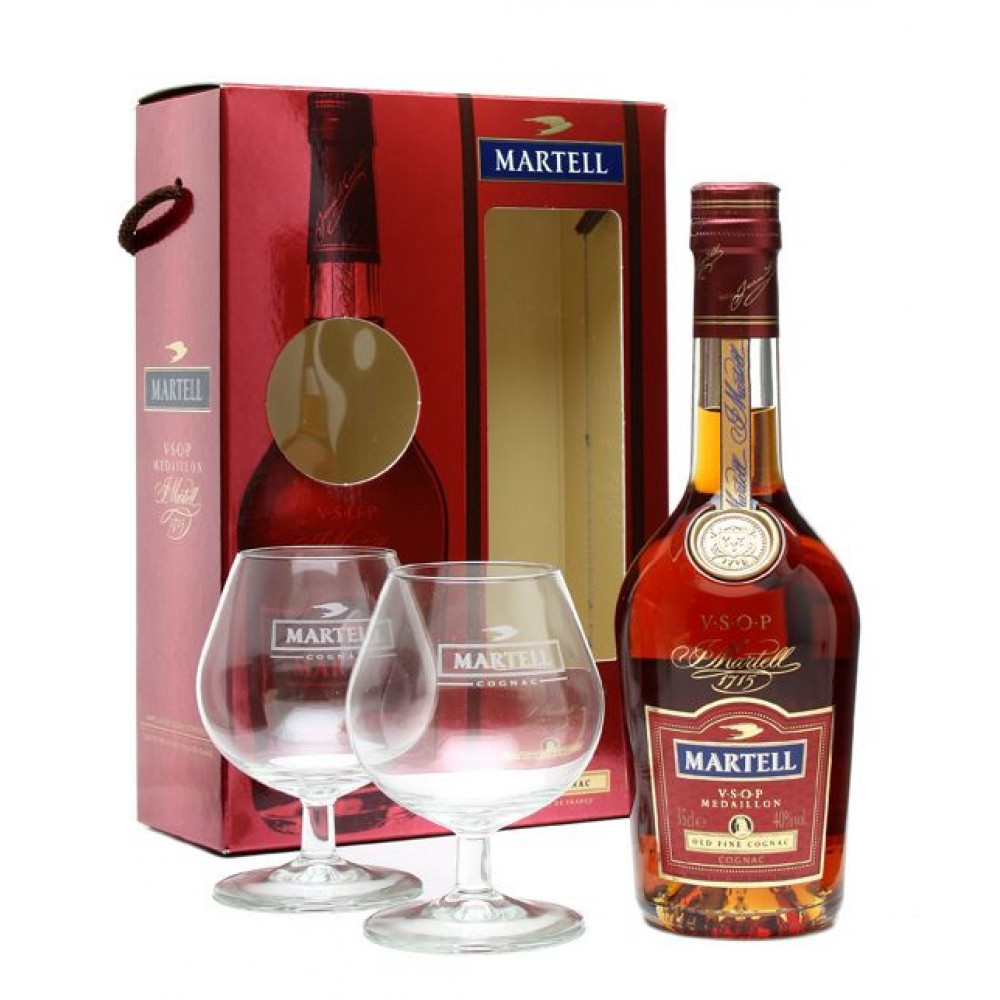 MARTELL MEDAILLON VSOP ２本セット Купить Коньяк Martel V.S.O.P. Medaillon with 2-glass Set в Одессе