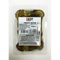 Оливки Satos Tris di Olive 200гр.