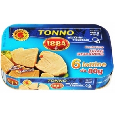 Тунец 1884 Tonno all'Olio Vegetale 480г.