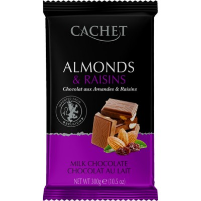 Шоколад Cachet Chocolat au Lait aux Amandes Raisens