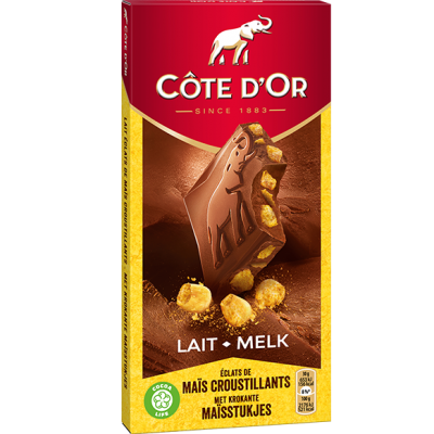 Шоколад Côte d'Or Bloc Lait Maïs Croustillants
