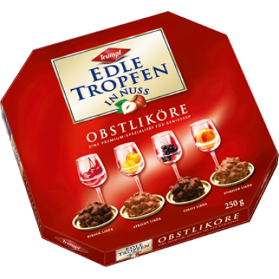 Шоколадные конфеты Edle Tropfen in Nuss Obstlikören 