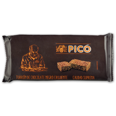 Турон Pico Turron de Chocolate Negro Crujiente