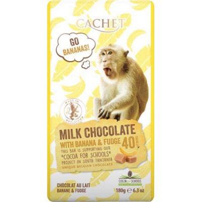 Шоколад Cachet Unique Milk Chocolate with Banana & Fudge