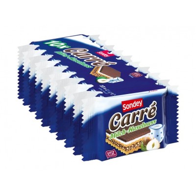 Вафли Sondey Carre Milch Hazelnus 