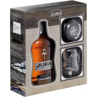 Jura Superstition Single Malt Scotch Whiskey with 2 glass set